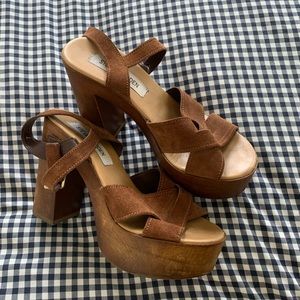 Steve Madden platform wooden heels